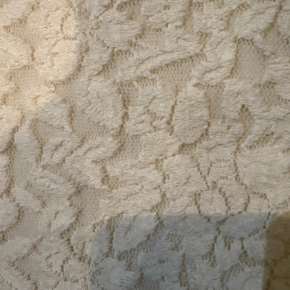 Zara Creme Laced Dress With Adjustable Straps & Fully Lined Size Medium - Picture 7 of 12